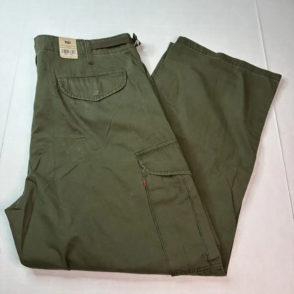 Levi’s XX Cargo Baggy Pants Men’s Size 38x30 Forest Green Slightly Tapered Leg